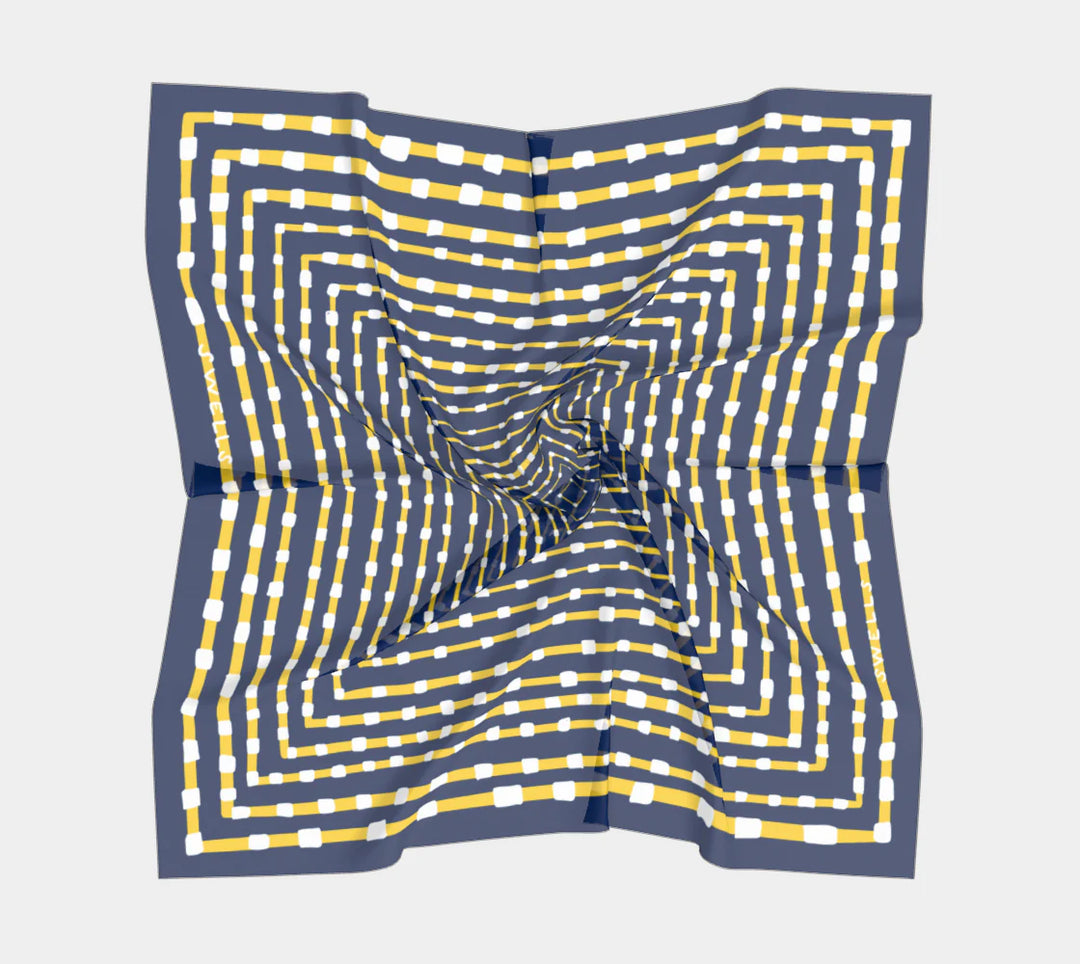 NAVY & GOLD GEO GAME DAY SCARF