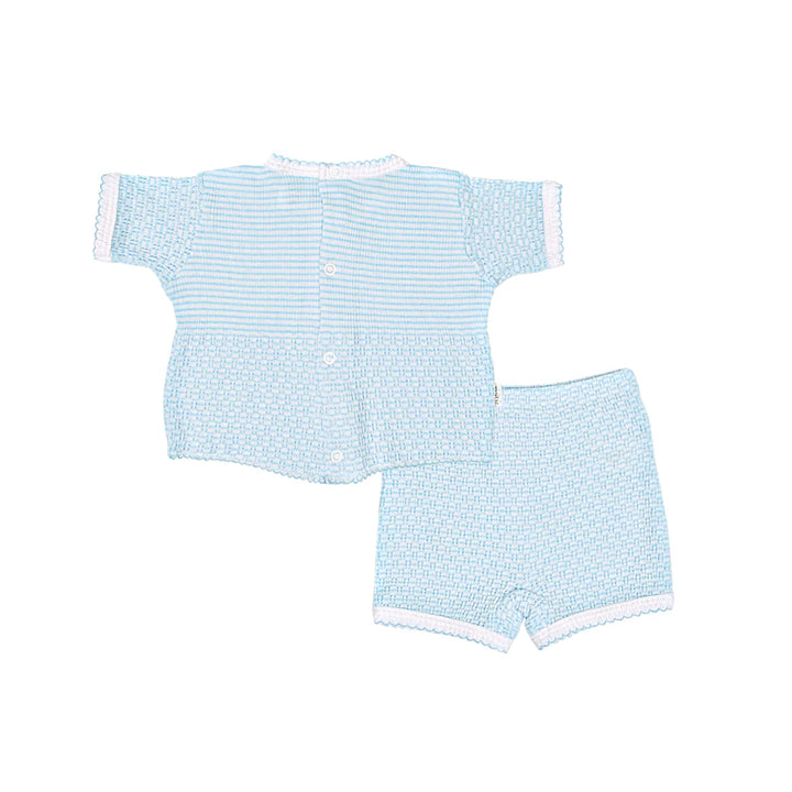 PATY KNIT BLUE SHORTS SET