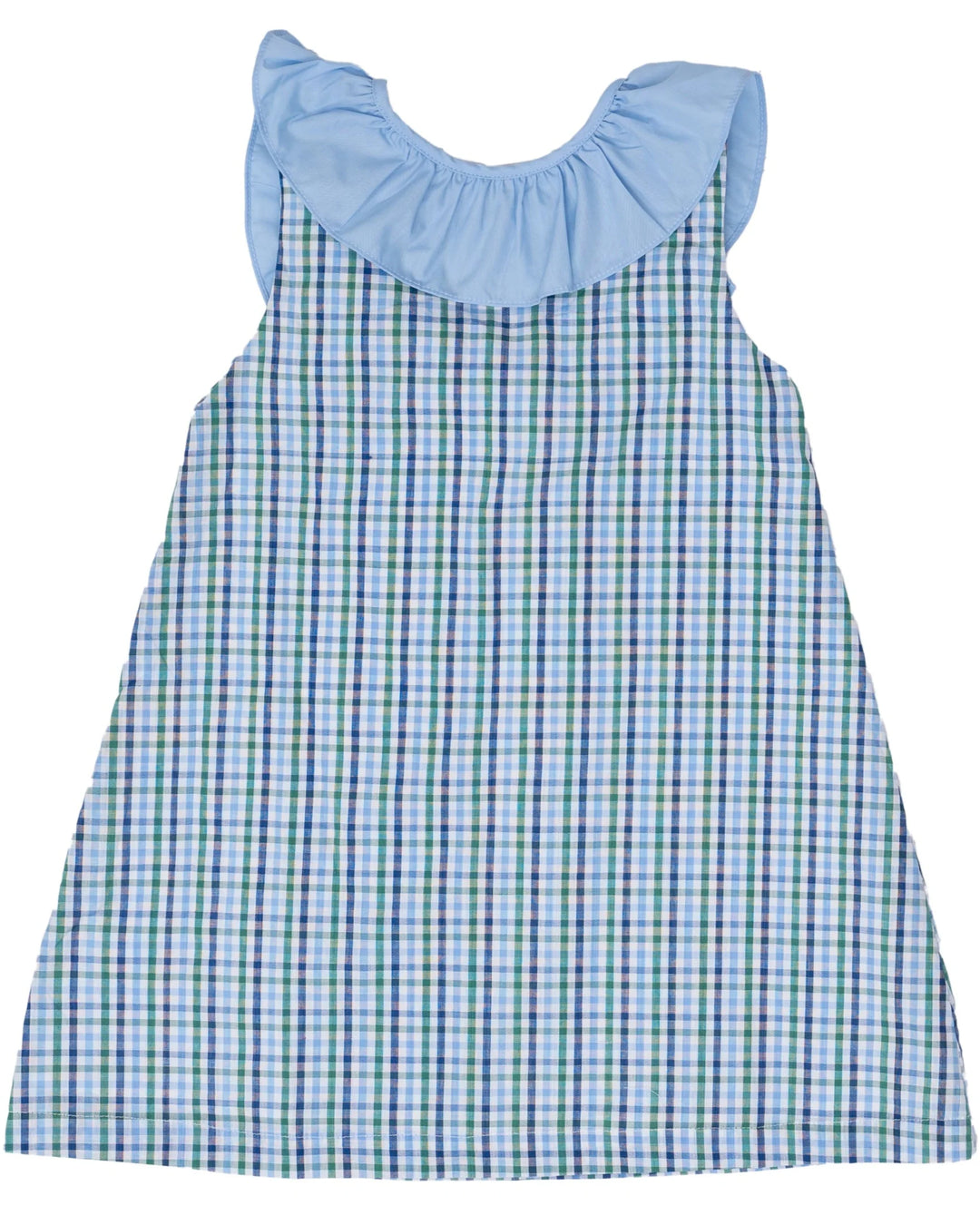 GREEN & BLUE CHECK ALLY KOLE DRESS