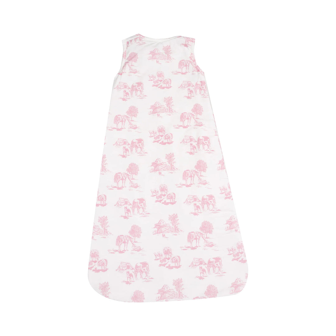 PINK FARM TOILE SLEEP BAG