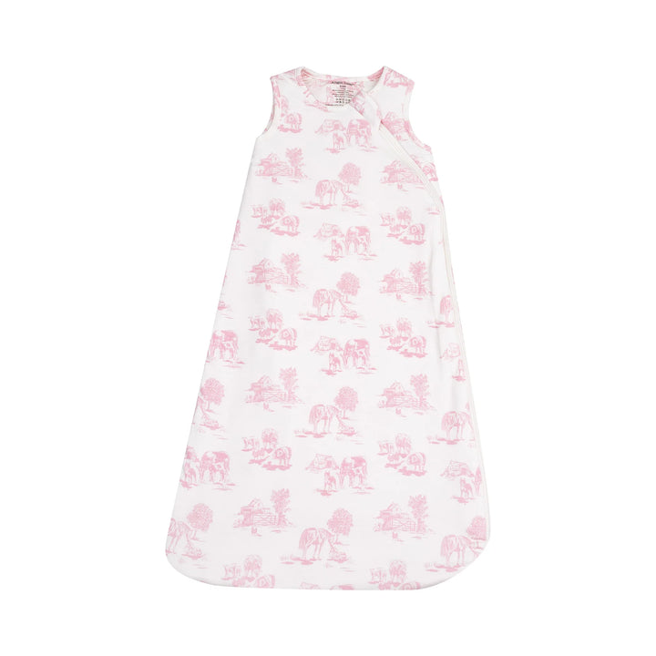 PINK FARM TOILE SLEEP BAG