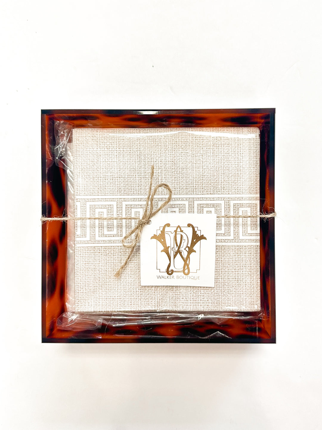 Tortoise Cocktail Napkin Holder Set – Stylish Bar or Entertaining Accessory