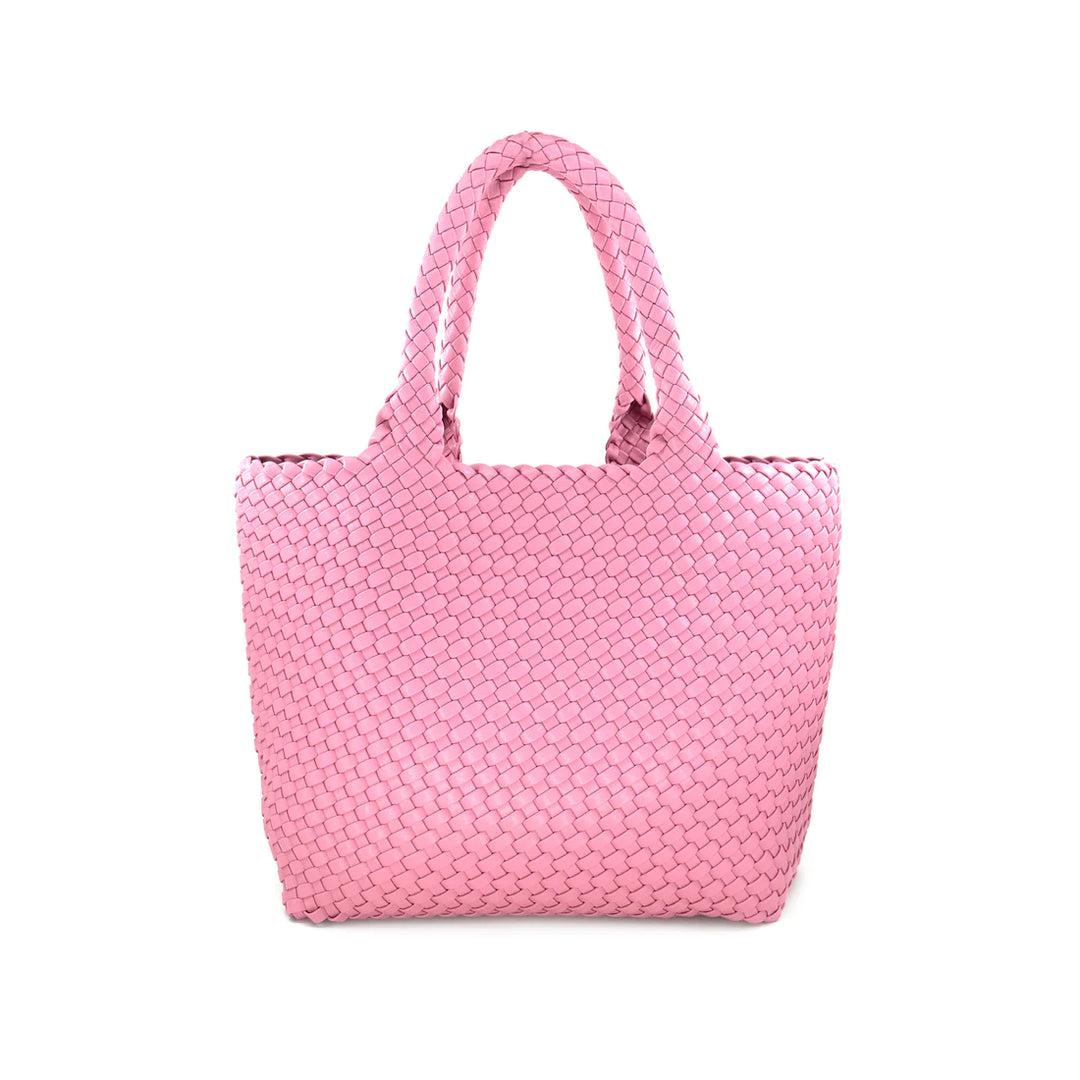 PINK WOVEN TOTE