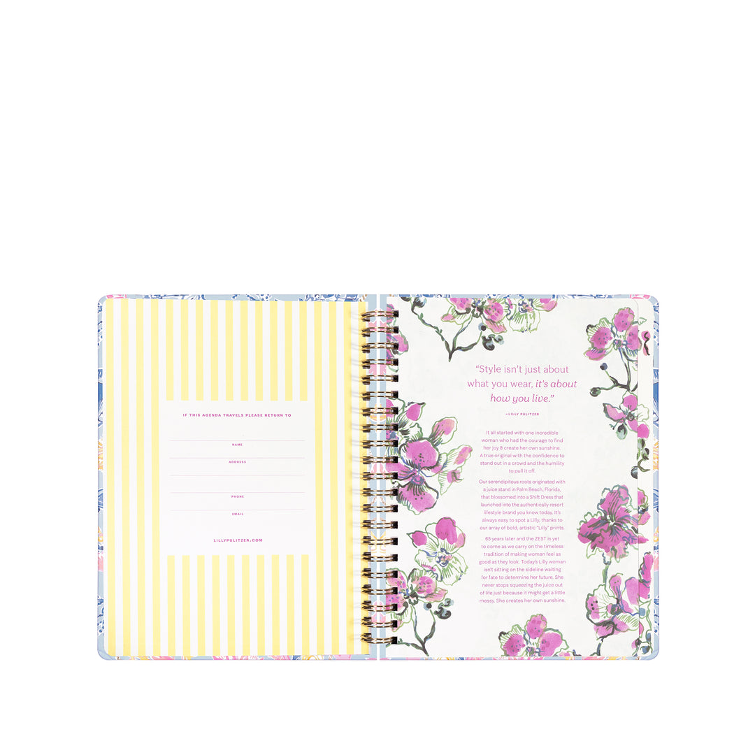 2025-2026 LILLY PULITZER JUMBO 17 MONTH AGENDA | BLUETTE LIL BAREFOOT BEACH