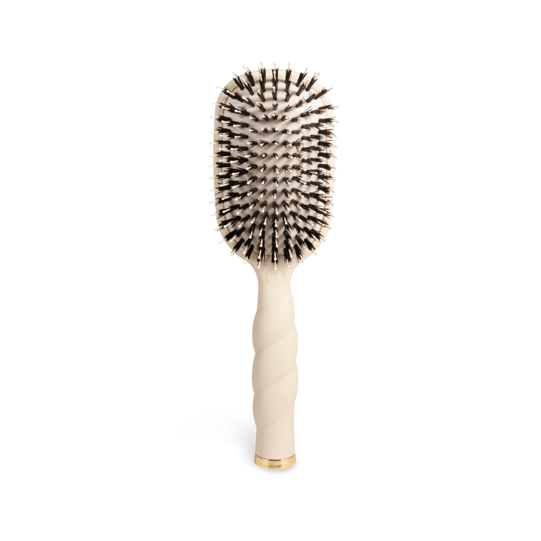 TAN BOAR BRISTLE HAIR BRUSH