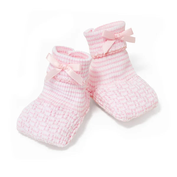 PATY KNIT SOLID PINK BOOTIES