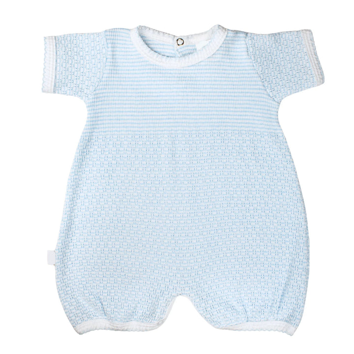 PATY KNIT BLUE BUBBLE ON WHITE BACKGROUND