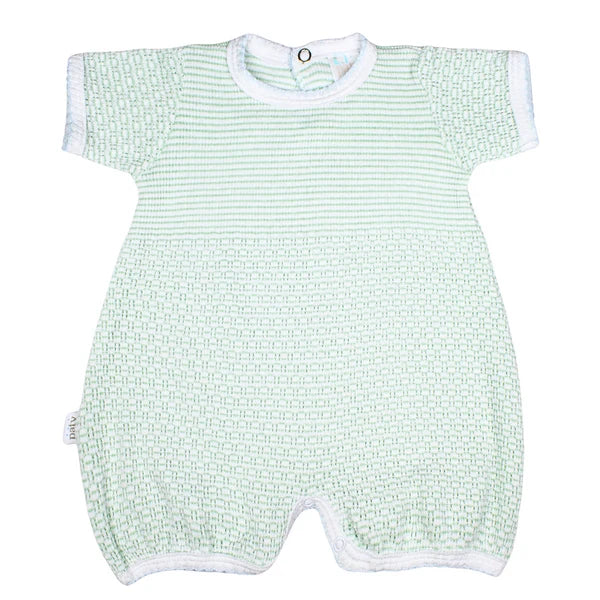 PATY KNIT MINT WITH BLUE TRIM STRAIGHT HEM BUBBLE