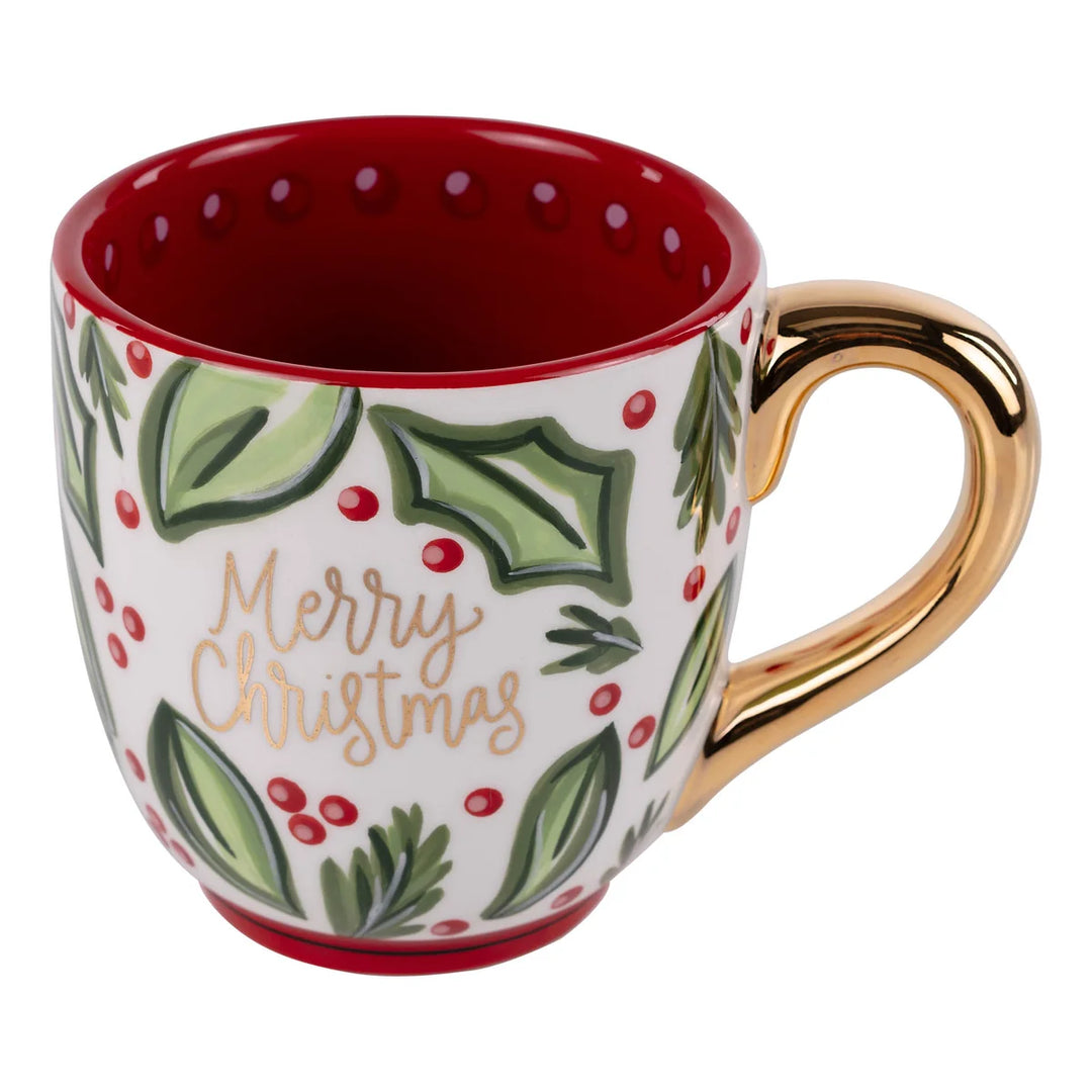 MERRY CHRISTMAS HOLLY MUG