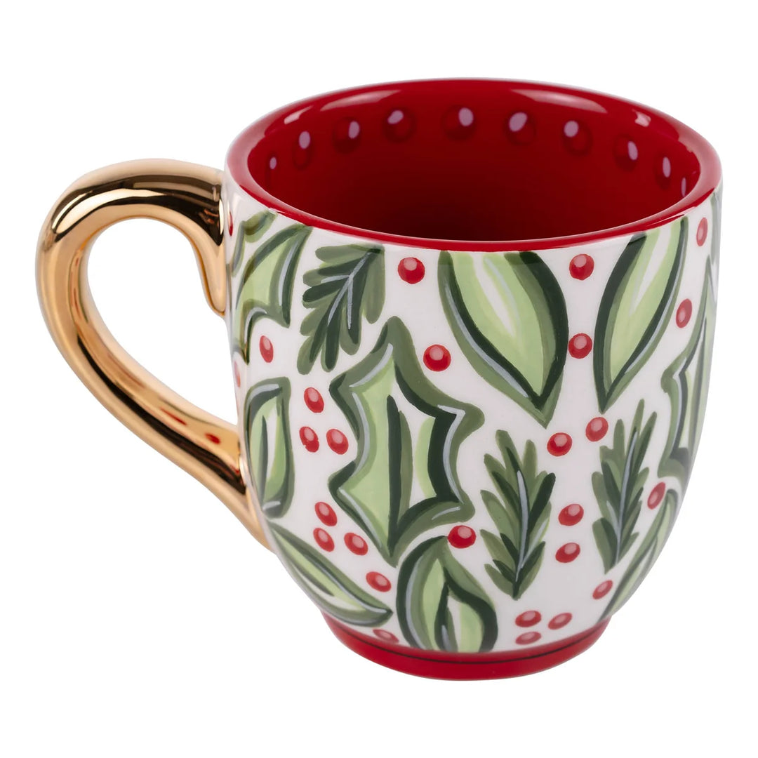 MERRY CHRISTMAS HOLLY MUG