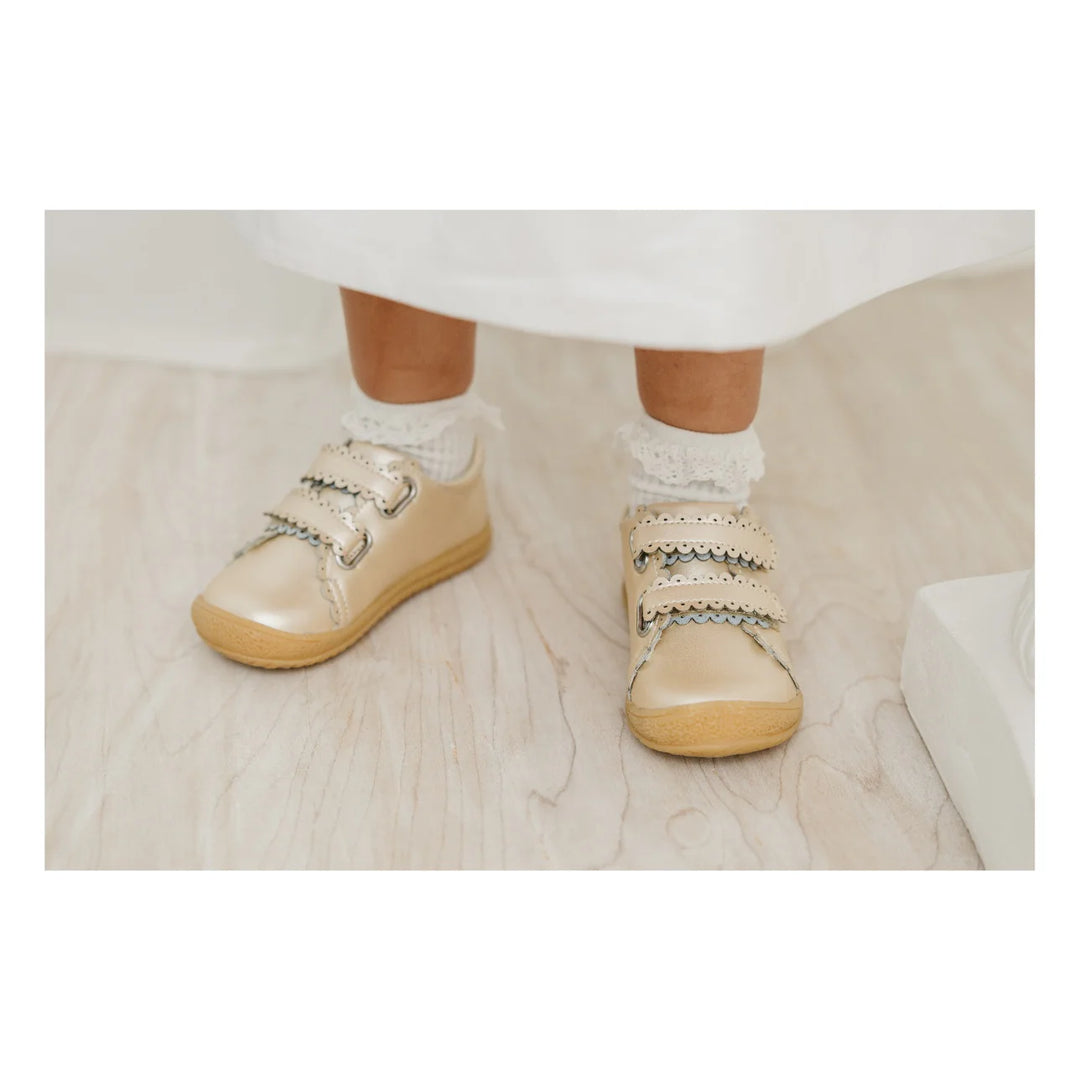 GOLD MARISA SCALLOPED SNEAKER