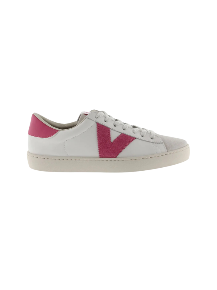 VICTORIA: FUCHSIA LEATHER SNEAKERS