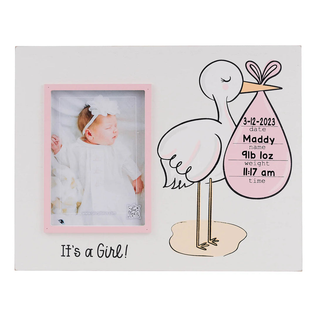 IT'S A GIRL STORK FRAME