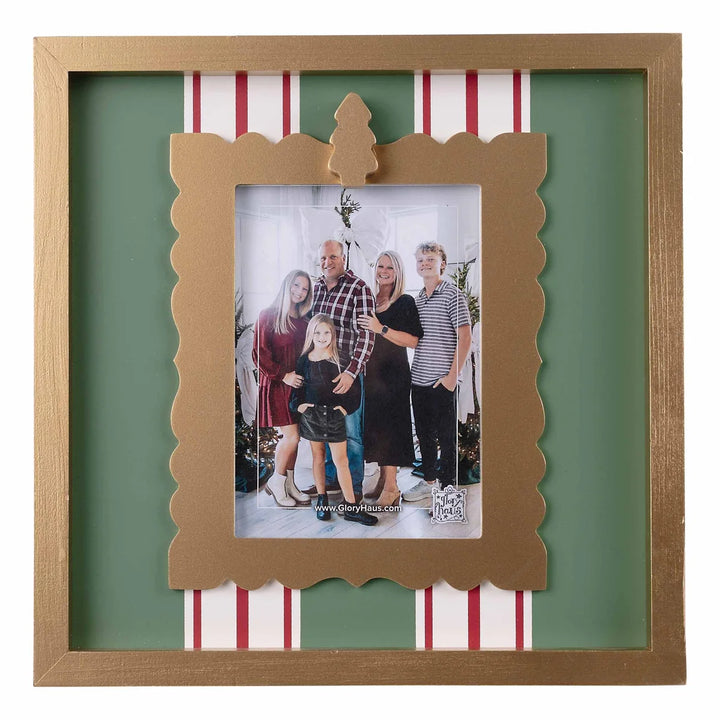 CHRISTMAS TREE STRIPED FRAME