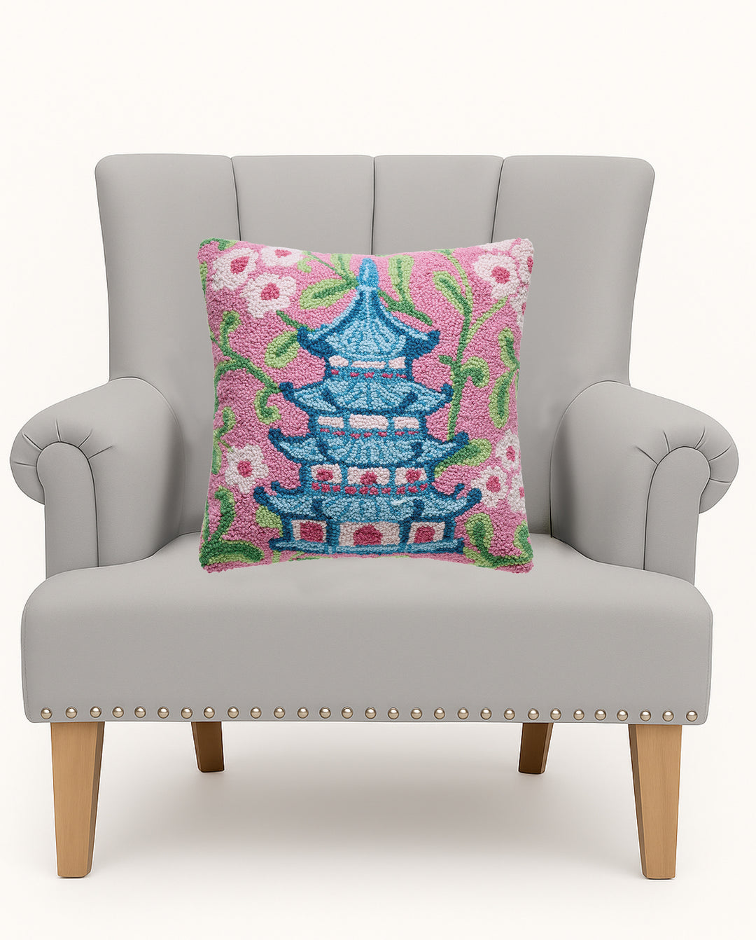 Chinoiserie Pagoda Hook Pillow