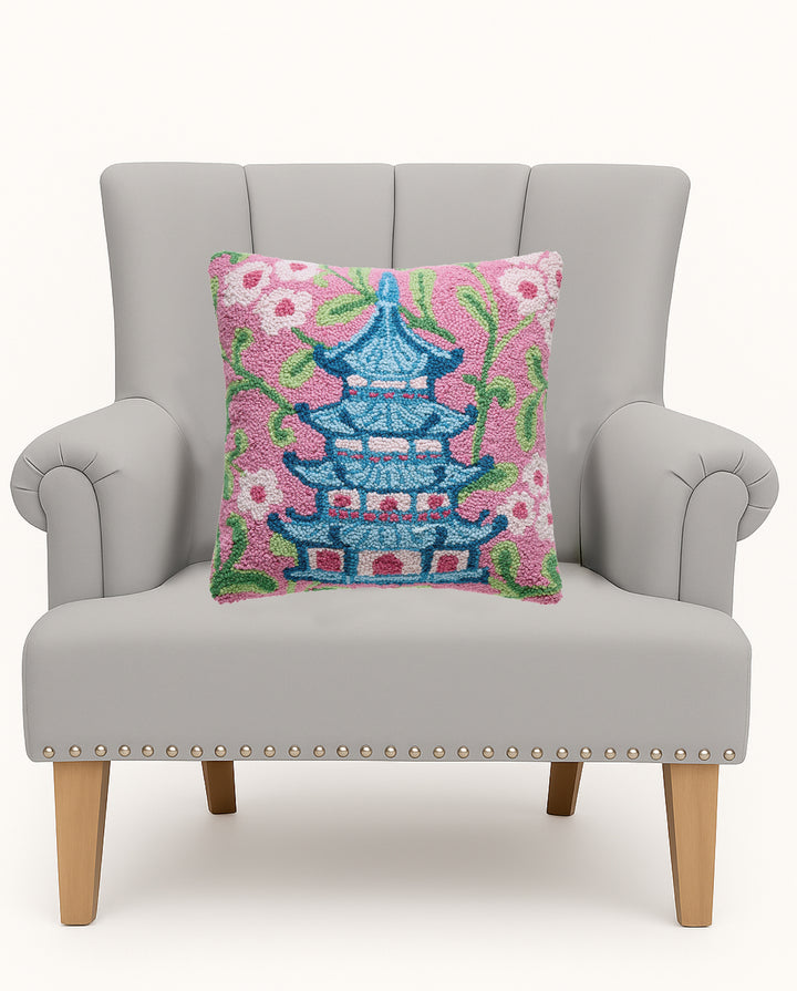 Chinoiserie Pagoda Hook Pillow
