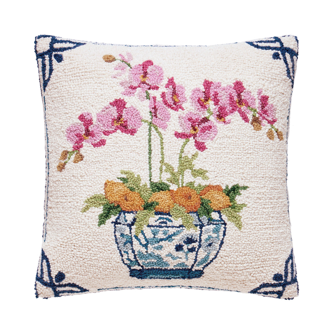 ORANGES & ORCHIDS HOOK PILLOW