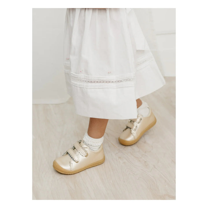 GOLD MARISA SCALLOPED SNEAKER