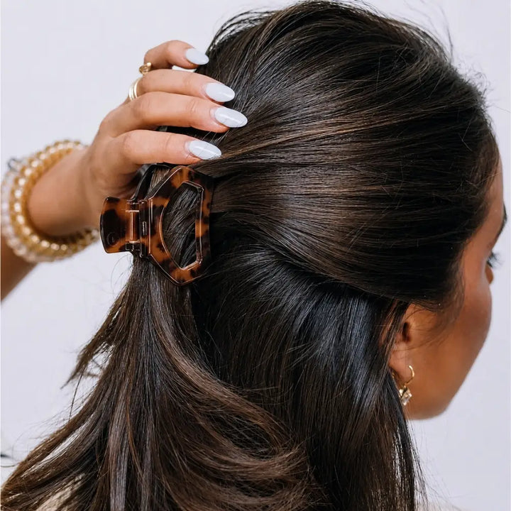 TELETIES OPEN HAIR CLIP TORTOISE