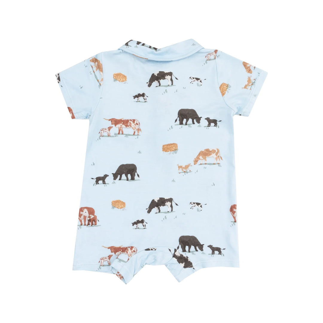 COW FAMILIES POLO SHORTIE ROMPER