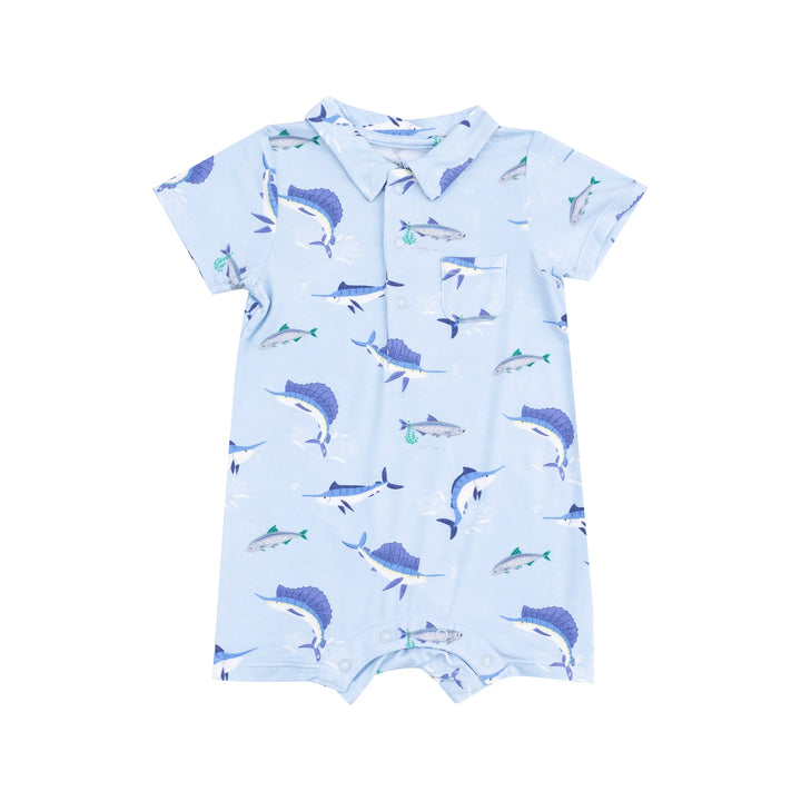 DEEP SEA FISHING POLO SHORTIE ROMPER