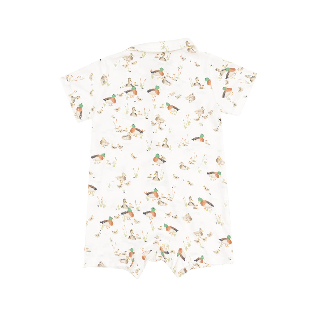 DUCKLING FAMILIES POLO SHORTIE ROMPER