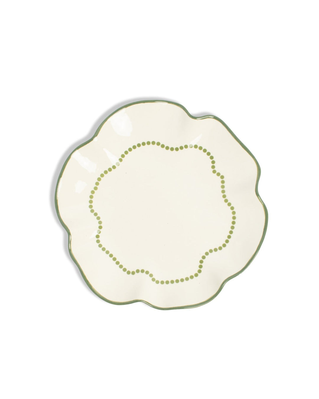 EVELYN WHITE & GREEN PLATE