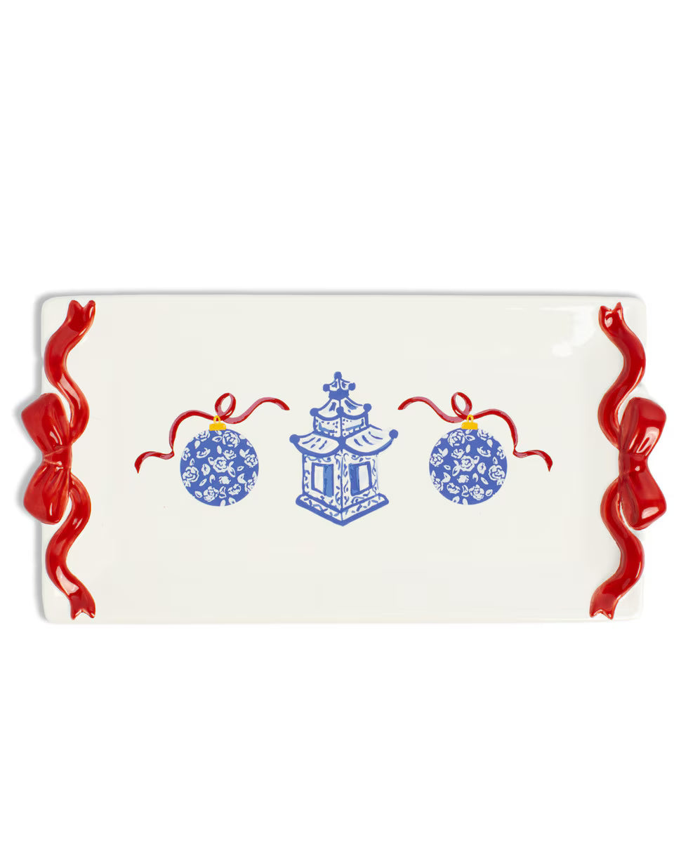BOW CHINOISERIE RECTANGLE PLATTER