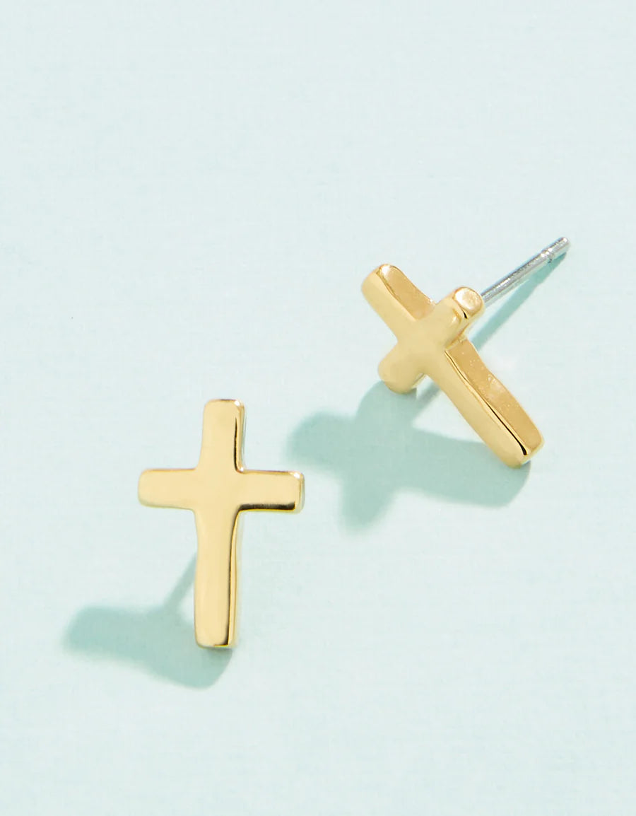 SP CROSS STUD EARRINGS