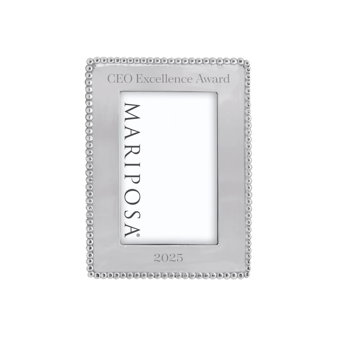 BEADED 4X6 ENGRAVABLE FRAME