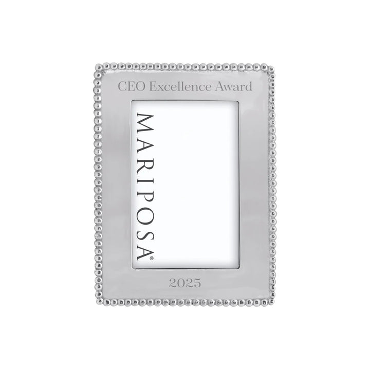 BEADED 4X6 ENGRAVABLE FRAME