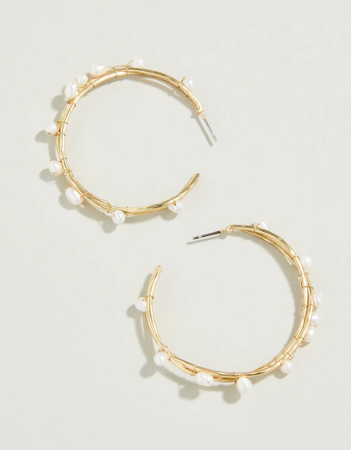 SWELL HOOP EARRINGS PEARL