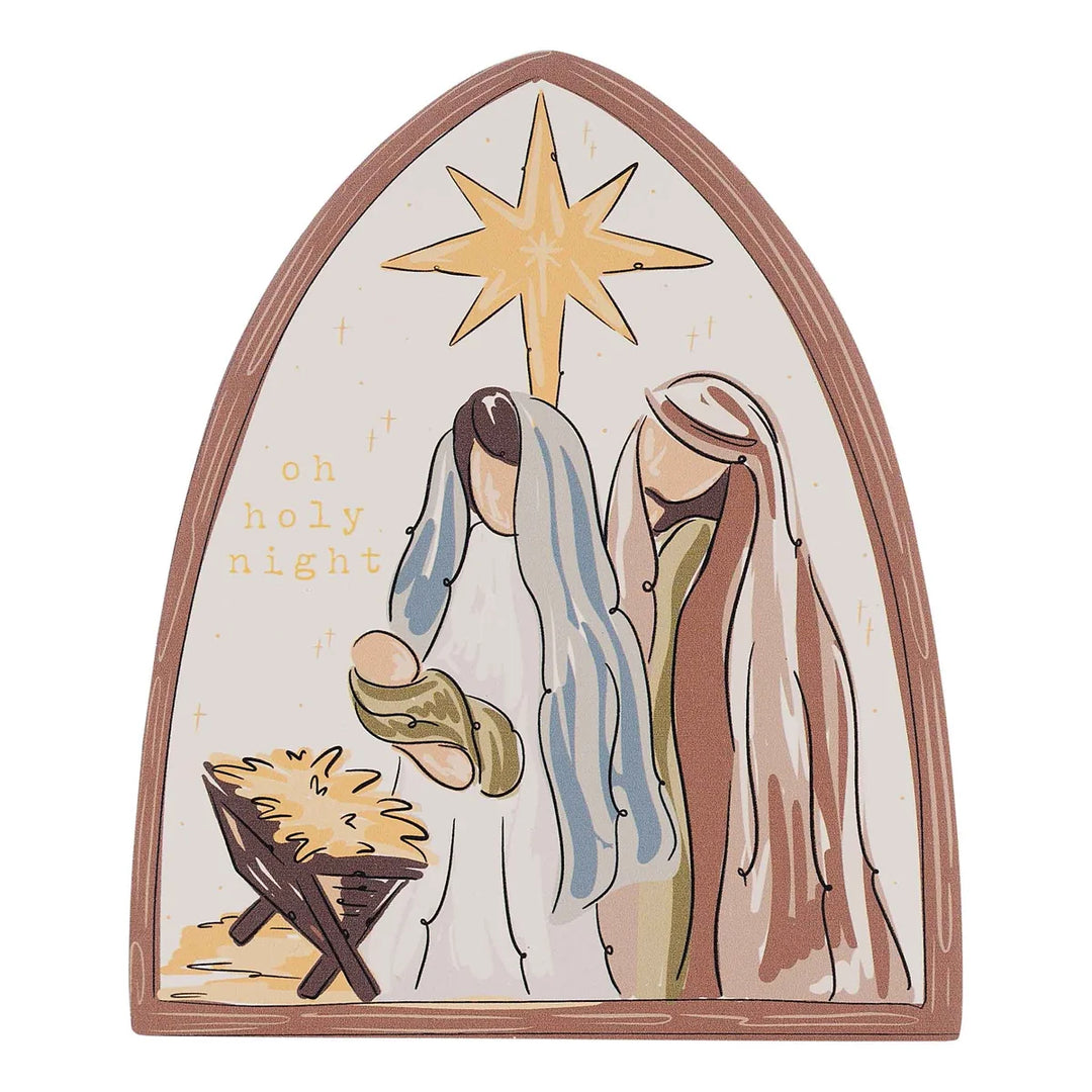 NEUTRAL NATIVITY WOOD BLOCK