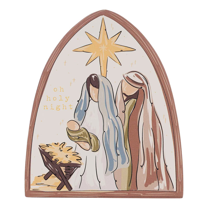 NEUTRAL NATIVITY WOOD BLOCK