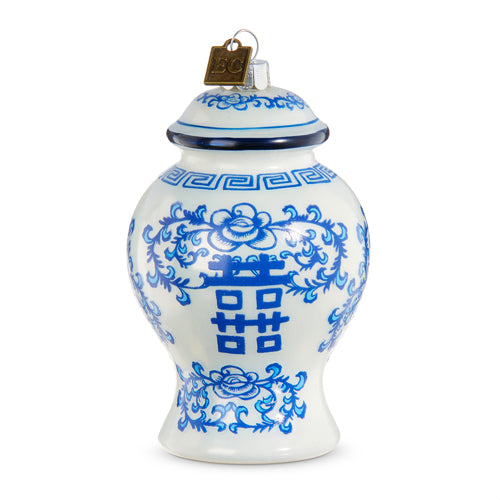 BLUE AND WHITE GINGER JAR ORNAMENT