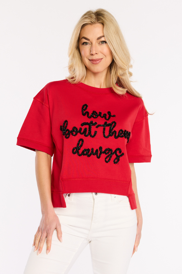 THE GLITTER SCRIPT BOXY TOP | GEORGIA
