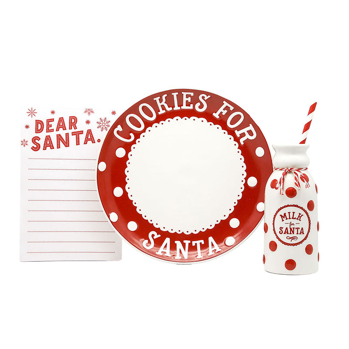 CHRISTMAS SANTA'S MILK & COOKIE SET