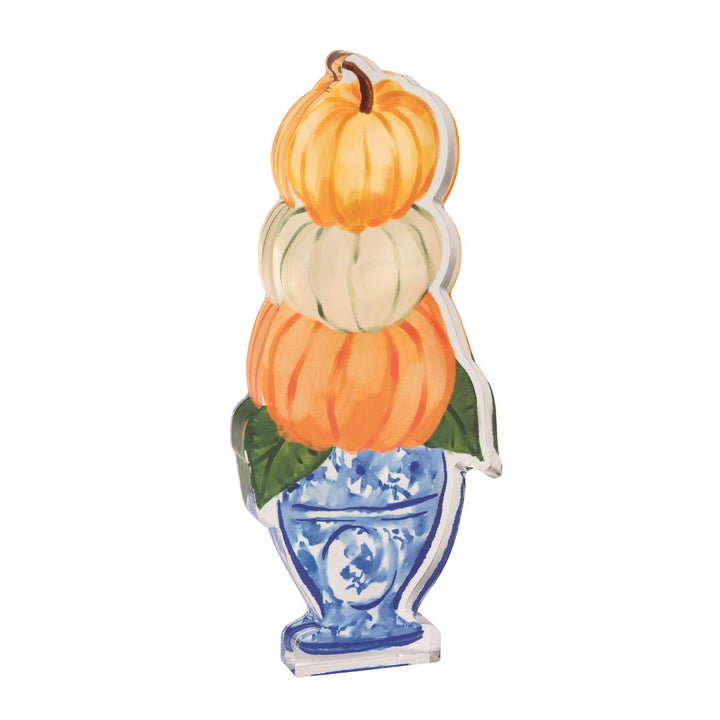 CHINOISERIE PUMPKIN TOPIARY ACRYLIC SITTER
