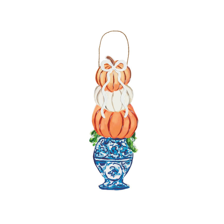 PUMPKIN TOPIARY DOOR HANGER