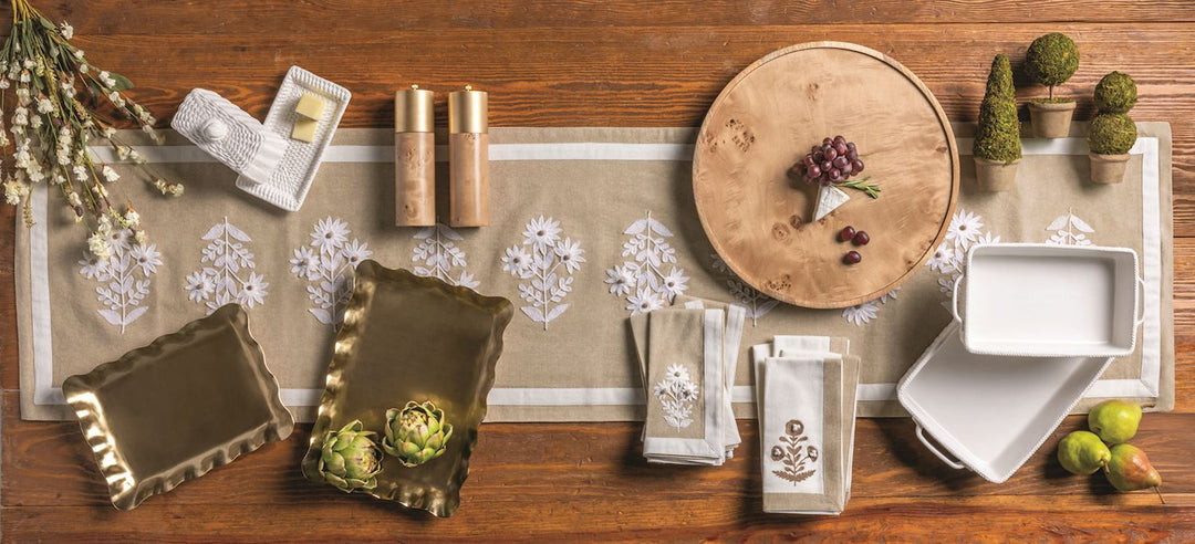 BURL WOOD &amp; BRASS SALT &amp; PEPPER GRINDER SET