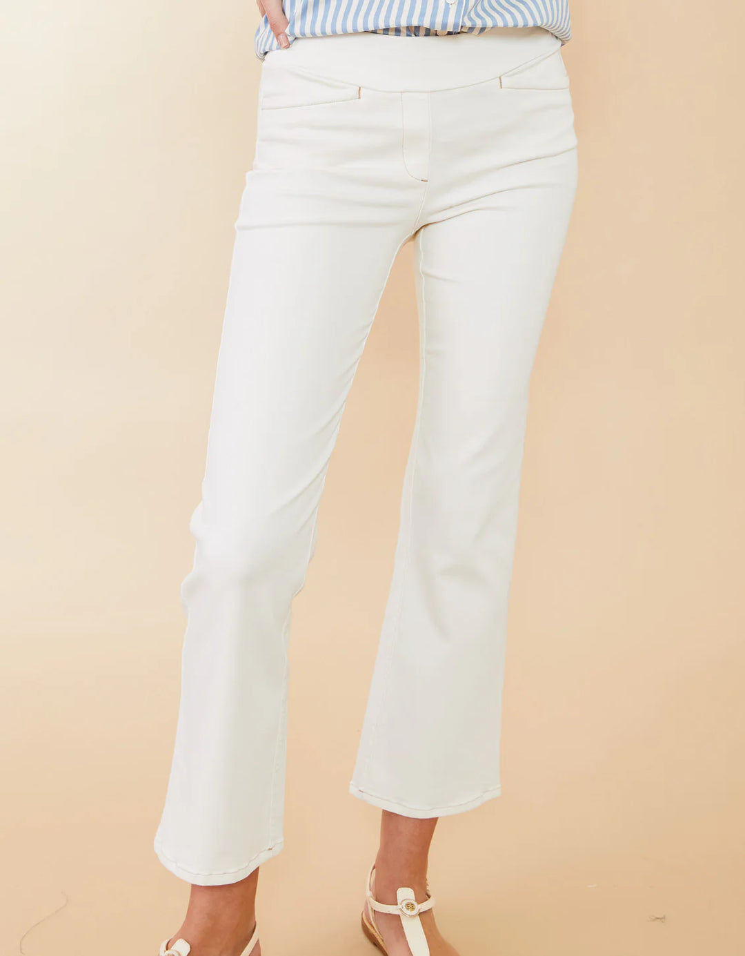 SPARTINA: MAREN KICK FLARE PANT | PEARL WHITE