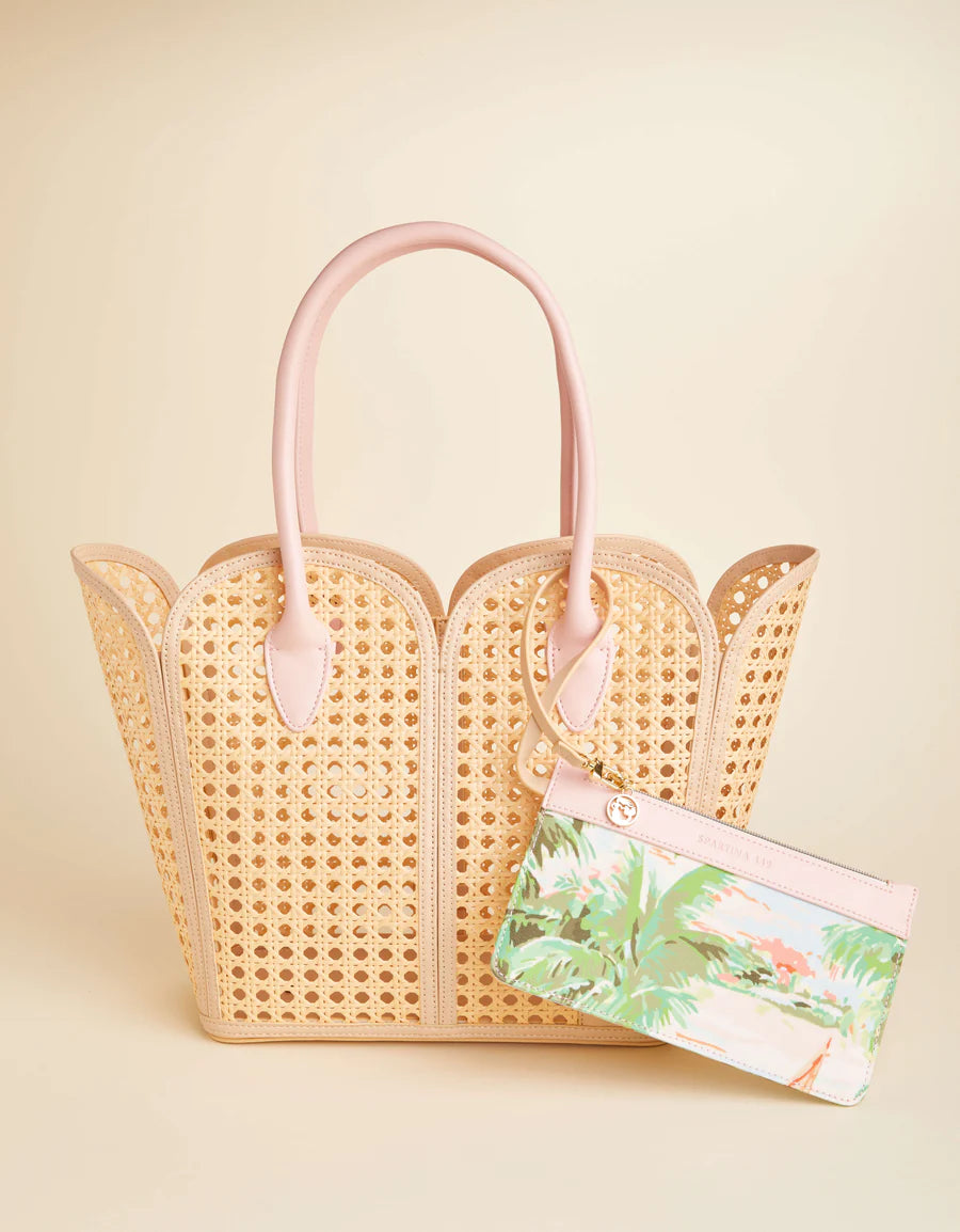 COASTAL DREAMS SPLASH CANE SMALL BEACH TOTE