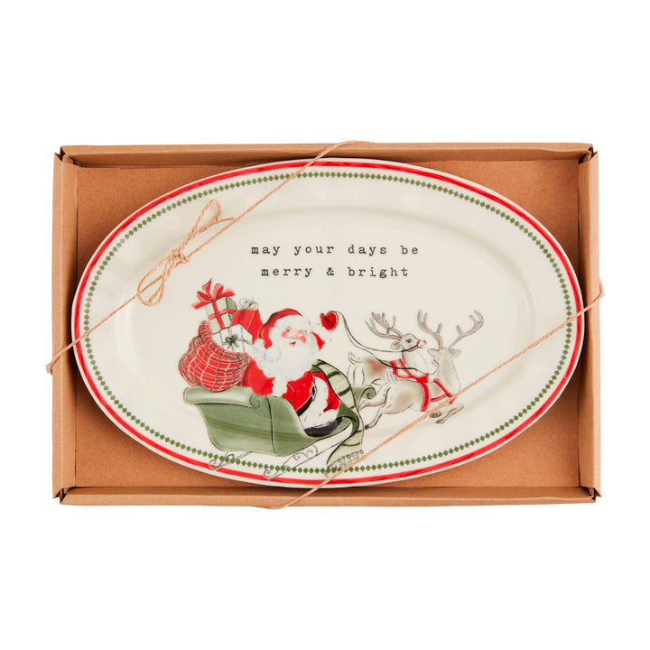 MERRY & BRIGHT SENTIMENT PLATE