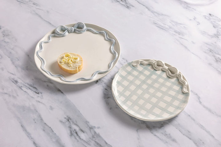 BLUE BOW NESTED PLATTER SET