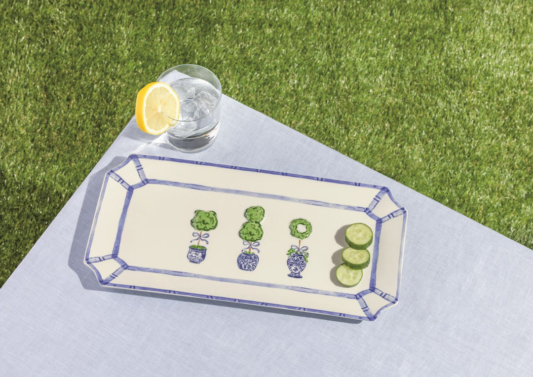 TOPIARY TRIO HAND-PAINTED TRAY