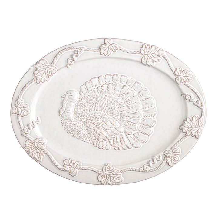 WHITE TURKEY MOLDED PLATTER