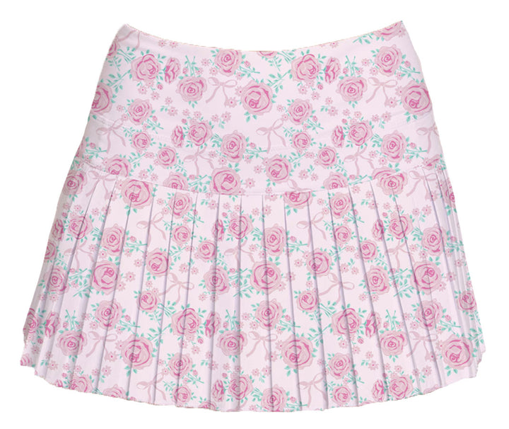 PINK ROSIE FLORAL PRINTED MINI PLEAT SKORT