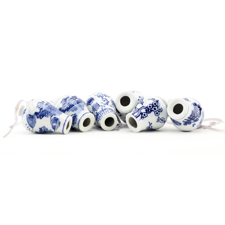 BLUE & WHITE GINGER JAR ORNAMENT SET