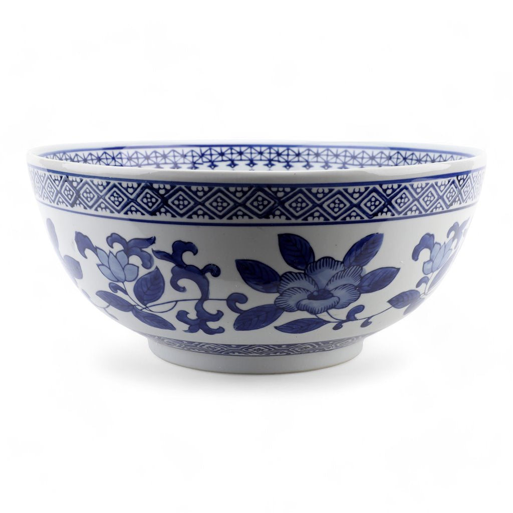 BLUE & WHITE FLORAL DIAMETER BOWL