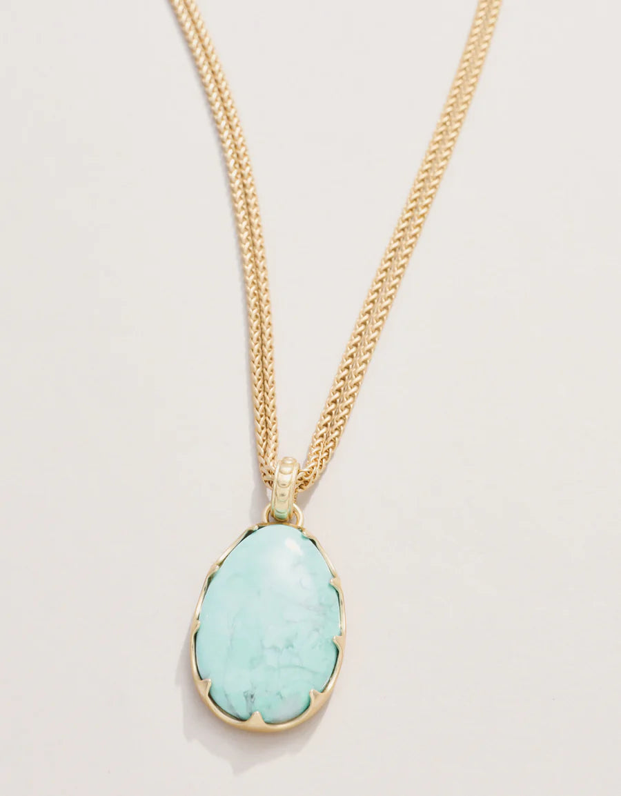 CORALIE NECKLACE 36" LIGHT TURQUOISE